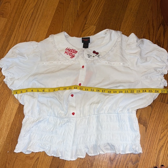 Hello Kitty Lace Woven Button-Up Top - Picture 15 of 16